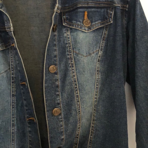 Vintage 80s faded dark wash denim jacket - Picture 2 of 6